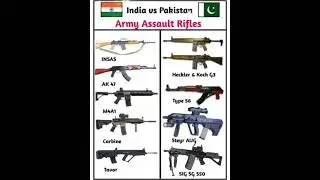 🇮🇳 vs 🇵🇰 Comparison of the Army Assault Rifles #shorts #youtubeshorts #trending #india #pakistan