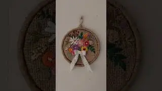 Hoop embroidery on jute transition ✨ #diy #hoopartembroidery #hoopart #artandcraft #art #craftwork