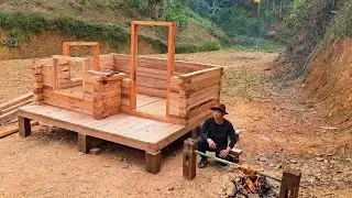 Building Log Cabin Floor Construction | Cooking off-grid.