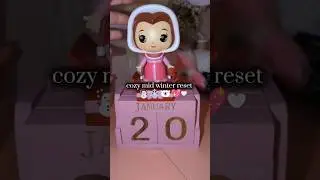 asmr WINTER ❄️ RESET ROUTINE 💖 #cozy #shorts #asmrsounds #shortsfeed #desk #aesthetic #valentinesday