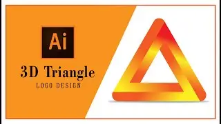 How to design 3D Triangle logo in illustrator | 3d logo design | #Modern logo