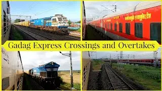 11139 : Mumbai Csmt - Gadag Express Crossings and Overtakes | Solapur - Gadag | Pushkar Khamitkar