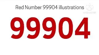 Red Number 99904 illustrations