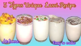 5 अलग स्वाद वाली लस्सी | homemade lassi-sweet,mango ,chocolate,rose,banana,@HealthyRasoi_vandana
