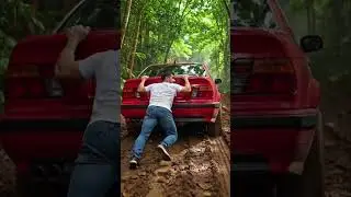 ASMR Car Restoration! Red BMW M5 E39 2000 Cleaned by River in Jungle #ASMRCarRestoration #BMWM5E39