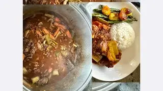 Delicious Foodie Homemade  Red Wine Beef Stew with vegetables, Irish Style, Quick  & Easy
