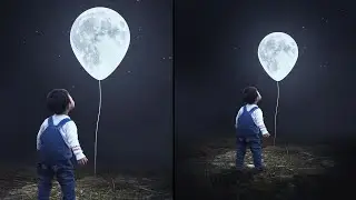 My Moon Balloon Photo Manipulation Photoshop Tutorial