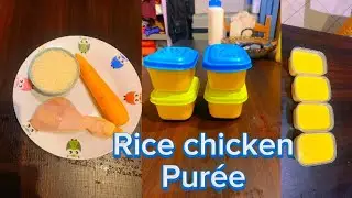 3-Ingredient Baby Food Chicken Rice Pur&eacute;e Recipe
