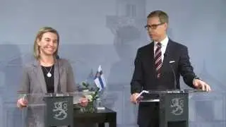 HRVP in Helsinki   Press conference with Alexander STUBB, Finnish Prime Minister