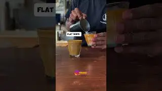 FLAT WHITE vs CORTADO #iamcoffeeartist #flatwhitecoffee #cortado #difference #turorial #coffeevideo