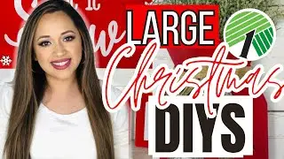 LARGE DOLLAR TREE RED & WHITE CHRISTMAS DIYS