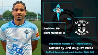 Sergio Guinaudeau | Deportivio Galicia FC VS Westside FC | New Team & New Position Playing as a RB