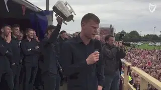 WATCH: Galway hurlers receive heroes welcome with spine tingling rendition of 'The West's Awake'