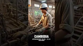 Top 10 cheapest labor countries in the world #top10 #labor