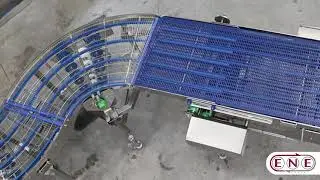 90&deg; Wire Belt Conveyor System | Stainless Steel Corner Transfer