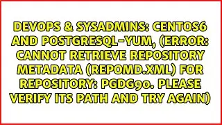 CentOS6 and PostgreSQL-YUM, (Error: Cannot retrieve repository metadata (repomd.xml) for...