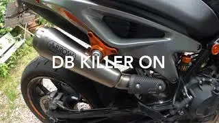 KTM DUKE 790 ARROW PRO RACE SOUND vs STOCK