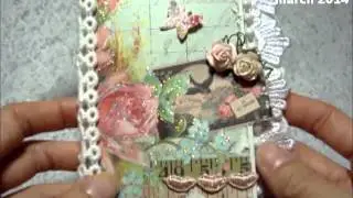 Shabby Chic Altered Glassine Bag Card - March 2014