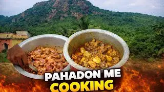Pahadon ke Beech Desi Chicken Curry | Gaon Style Cooking @FOODEATINGHUB #cookinginnature 