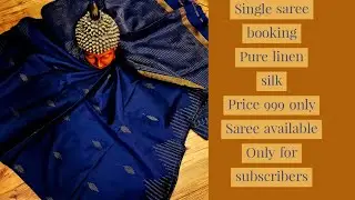 pure linen silk @999 only  &bull; Gold jarie weaving &bull; Fancy border jarie wwaving &bull; Light weight