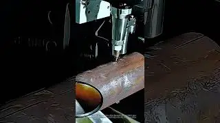 Laser Cutting a Round Steel Pipe with Zero Burrs ✨ Perfect Finish