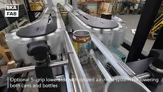Aluminum Cans and Glass Beer Bottles on FHA5000 Depalletizer