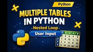 Python Nested Loop | Multiple Multiplication Tables in Python