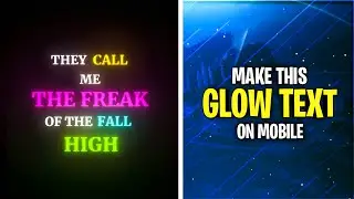 Text Glow Effect In Alight Motion + Node Video | Beginners Tutorial