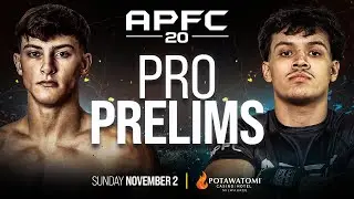 APFC 20 Pro Prelims | Main Card is LIVE at 5pm PT EXCLUSIVELY on UFC FIGHT PASS!