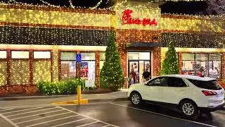 Chick-fil-A Bonsack Lights Up Roanoke! ✨ Stunning Christmas Drone Footage, With over 100,000 lights!