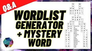Q&A - WORD LIST GENERATOR, MYSTERY WORD AND SHAPED WORDSEARCH PUZZLES