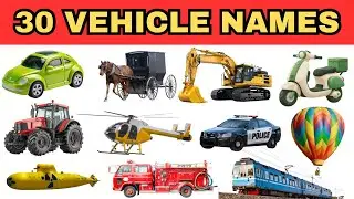 Vehicle Names In English | Best Educational Video For Kids / Babies 2026