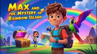 Max and the Mystery of Rainbow Island | English Cartoon Story for Kids | Adventure & Treasure Hunt