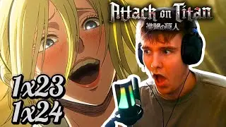 IT WAS ANNIE?! *Attack on Titan* 1x23-24 REACTION! Female Titan REVEAL?