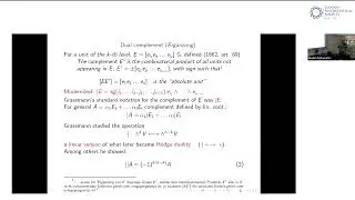 From Grassmann complements to Hodge duality, Erhard Scholz | LMS Hirst Lecture 2024