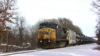 CSX 7746 West on the Canadian Pacific Chicago sub on 1-10-10