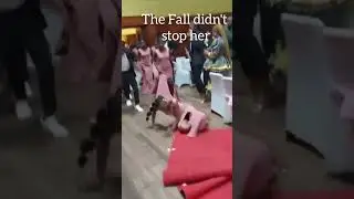 The fall didn't stop her. Congolese wedding entrance dance/the dance that broke the internet #bride