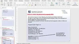 Automobilkaufleute Prüfungsvorbereitung KUP Teil 8 KLR II_ Stundenverrechnungssatz