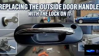 replacing a broken outside driver's door handle with key lock on a Rover 45