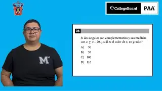 GU&Iacute;A PAA| Si dos &aacute;ngulos son complementarios y sus medidas son x y x-20, &iquest;cu&aacute;l es el valor de x