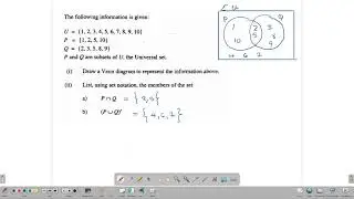 Sets Part 2 - Venn Diagrams