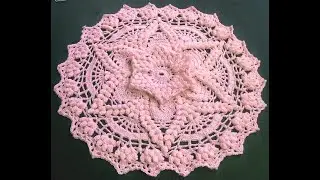 Crochet table runner doily #33 3D pattern/ table mat/crochet doily/Вязание крючком 3D салфетка