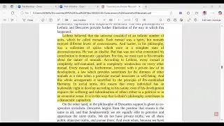 Comparing Philosophies of Leibniz and Descartes