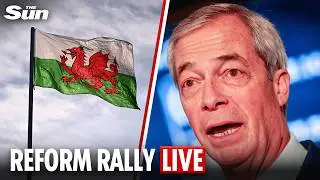 LIVE: Reform UK leader Nigel Farage holds rally in Newport, Wales