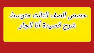 الحصة التاسعة والعشرون | شرح قصيدة أنا الجار لأبي فراس الحمداني 