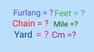 Units conversion Chain yard Furlang mile in civil engineering