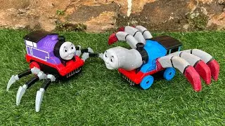 merakit thomas ghost train, thomas monster train dan thomas train choo choo train 