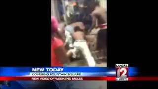 Cell phone video shows fight near Fountain Square