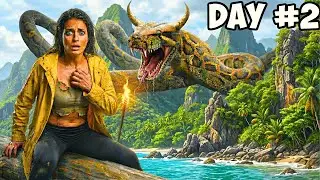 DAY #2 &ndash; A Girl Survives Alone | Night Chase: Giant Horned Python Hunts Her Through the Jungle
