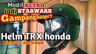 Modifikasi helm honda TRX jadi cargloss, Retro starwars | MURAH hasil MEWAH !!!
